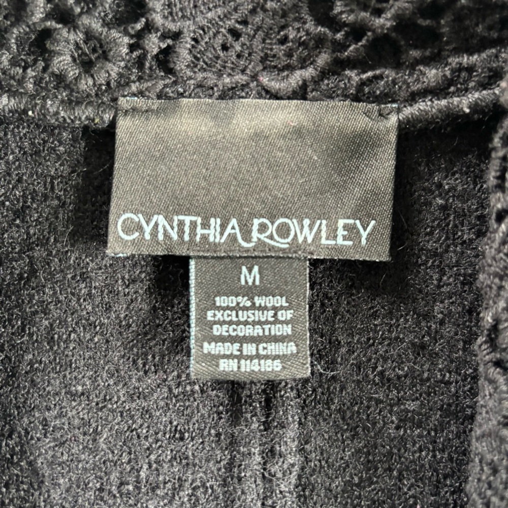Cynthia Rowley Lace Collar Black Wool Jacket - Picture 7 of 12